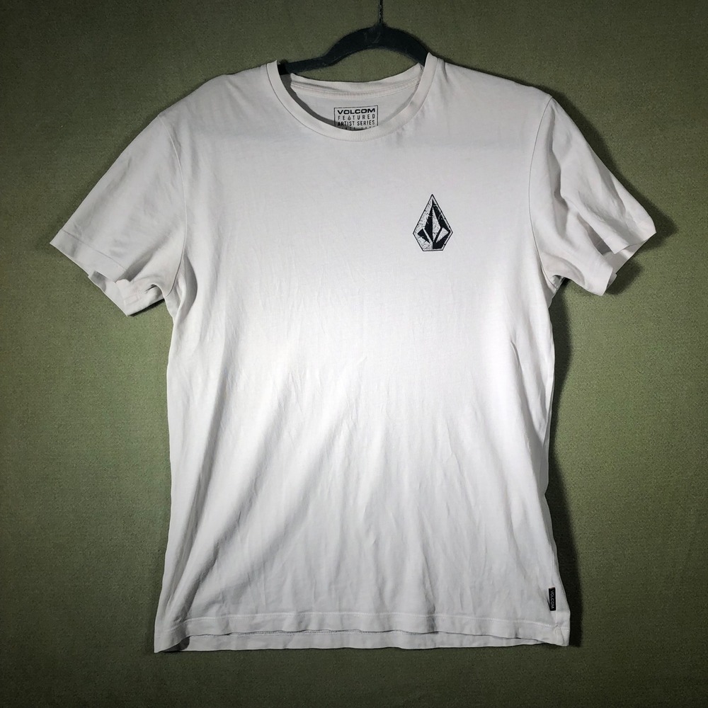 Volcom Y2K Illuminati T-Shirt Mens Small White Carlo Vivary